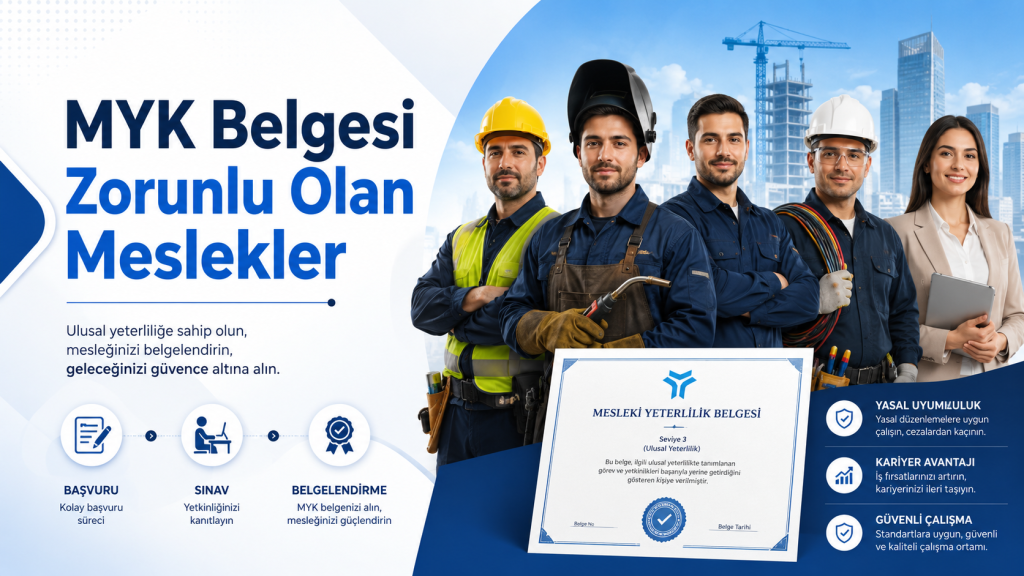 MYK Belgesi Zorunlu Olan Meslekler