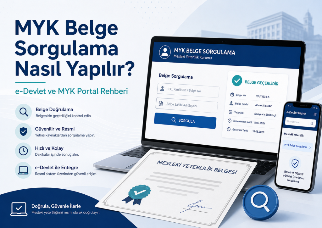 MYK belge sorgulama e-Devlet ve MYK Portal rehberi