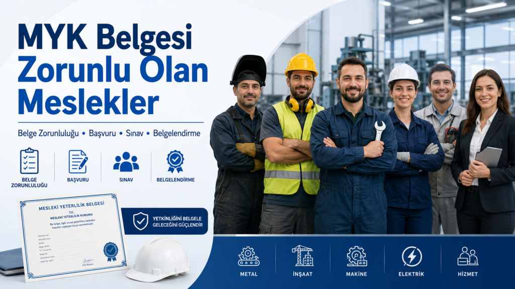 MYK belgesi zorunlu meslekler
