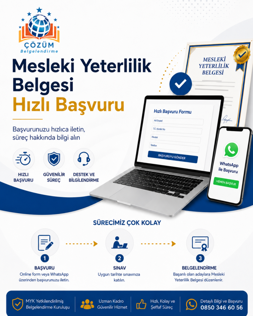 Mesleki Yeterlilik Belgesi Hızlı Başvuru