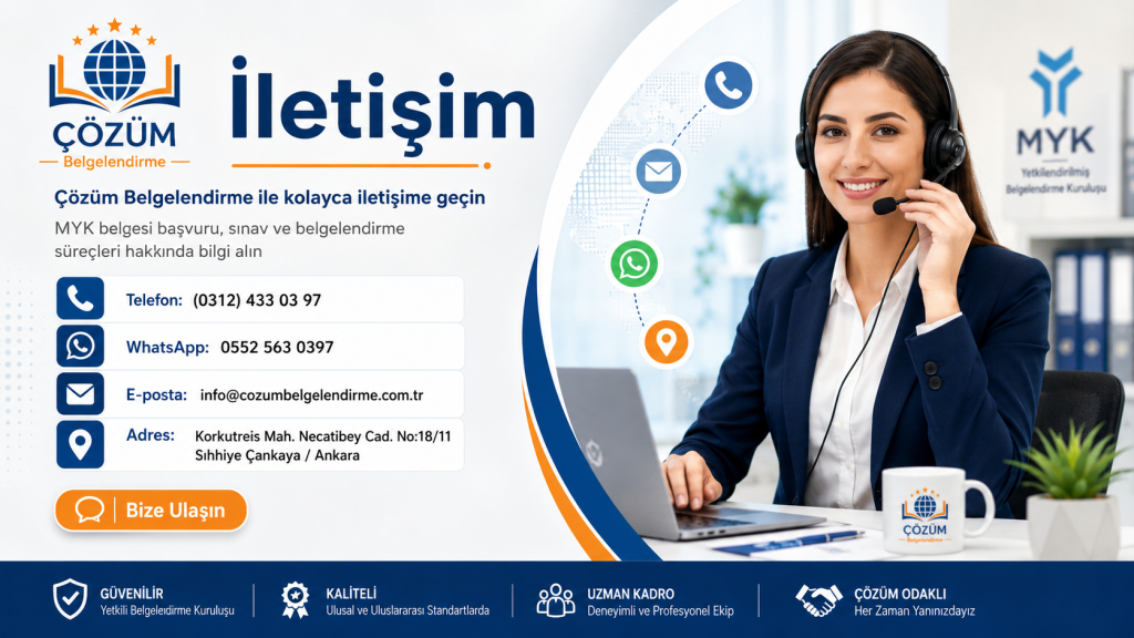 Çözüm Belgelendirme iletişim bilgileri ve müşteri destek görseli
Görsel başlığı